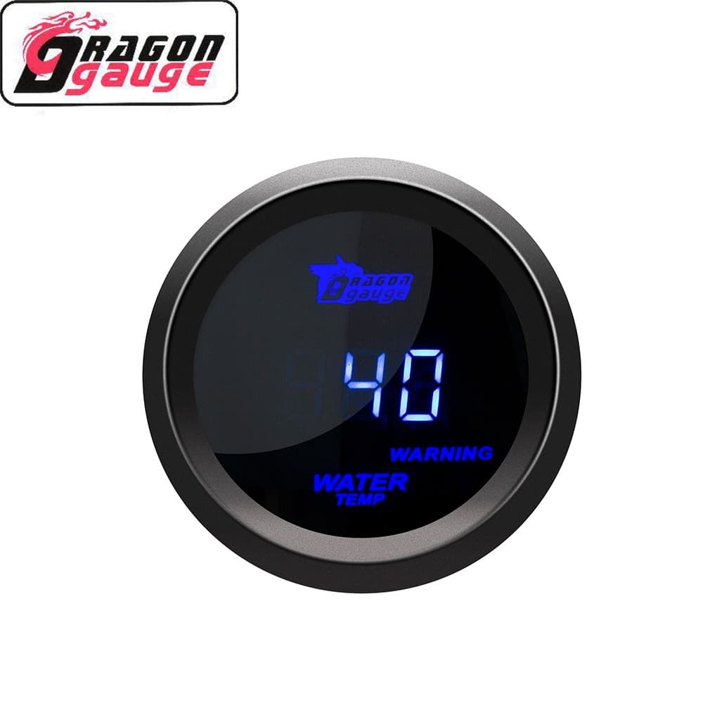 2-inch Car Modification Gauge Water Temperature Gauge Blue Light Digital Display Automobile Digital Display Water Temperature