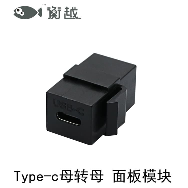 Hengyue Decorative Panel USB 3.1 Female to Female Module Wall Outlet Type-C USB-C Adapter CF TO CF