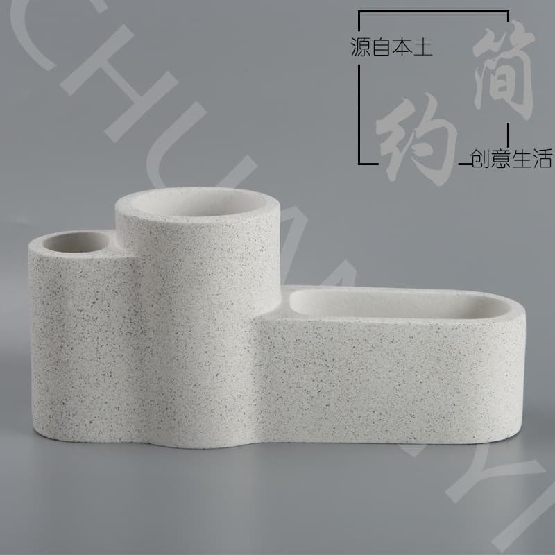 Factory direct sales of terrazzo pen holders, modern minimalist style, creative home decorations, student makeup brush holders and storage boxes.