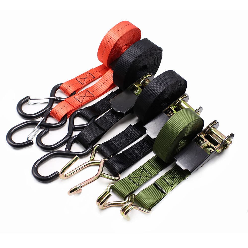 Cargo Tie-Down Straps, Car Ratchet Tightener, Household Luggage Securer, Polyester Fastening Strap, Tightening Rope