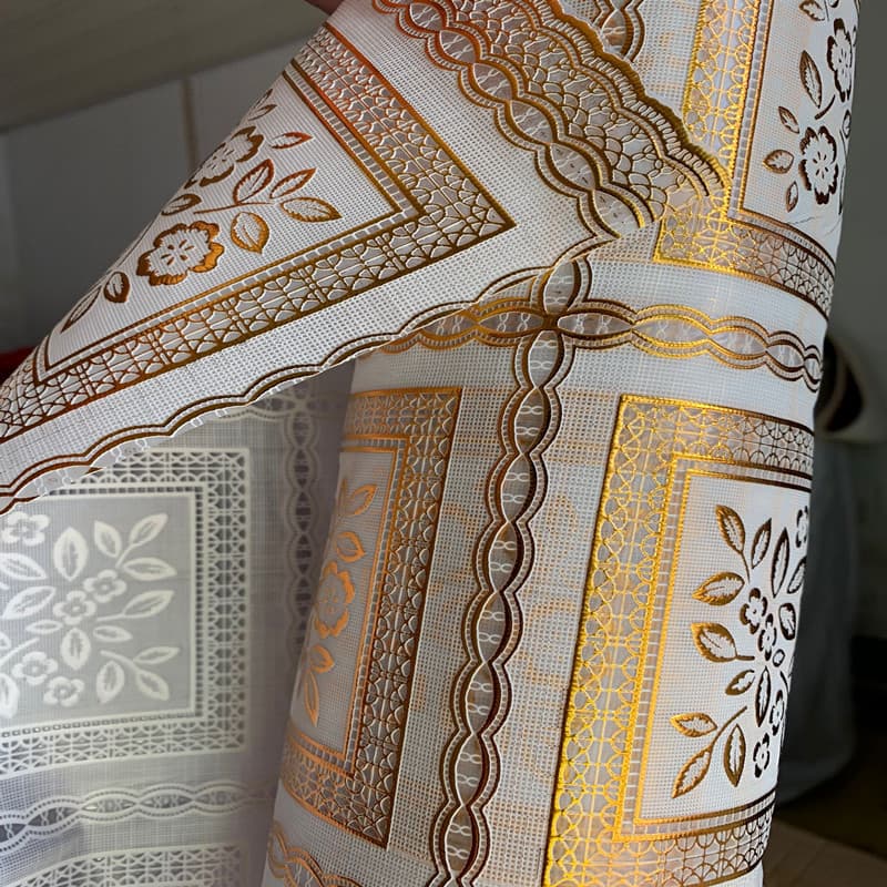 Wholesale Dining Table Metal Lace Tablecloth Gold Coffee Table Cloth No-Wash Tablecloth Waterproof Heatproof Oil-Proof PVC Tablecloth