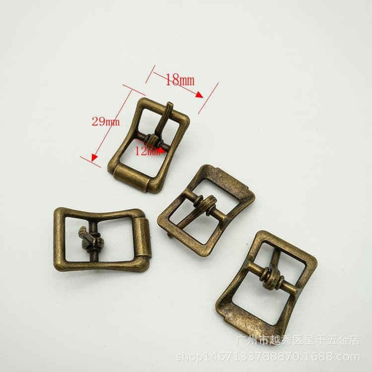 Factory Supply Zinc Alloy Die-Cast Products 4-Point Antique Japanese Character Pin Buckle Watch Strap Buckle DIY Hardware Accessories
