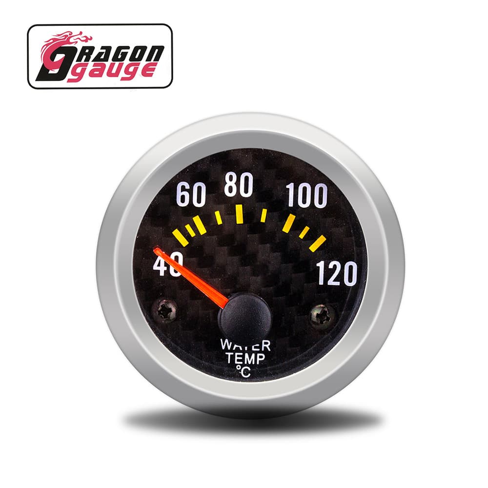 Car Modification Dashboard Carbon Fiber Face Water Temperature Gauge Modified Oil Temperature Gauge 12V Racing Car Universal