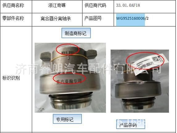 Production and Wholesale of Sinotruk Steyr Howo Haoyun Parts NZ9525160006 FD430L Release Bearing