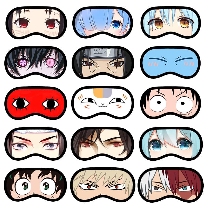 Anime Sleep Mask Blackout Eye Mask - One Piece, My Hero Academia, Hanako-kun, Assassin Eye Mask