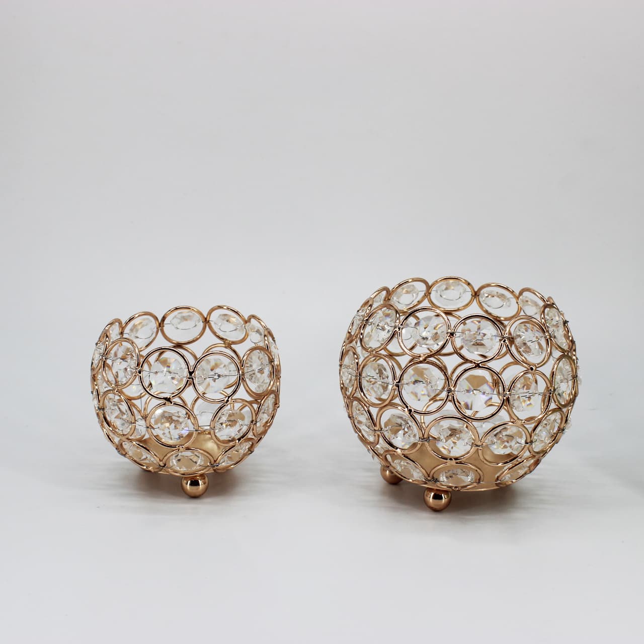 European-style crystal candlestick holder spherical tabletop decoration craft