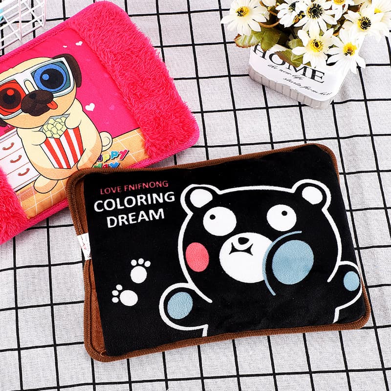 Factory Direct Sales European Standard Household Daily Hot Water Bottles Cartoon Cute Electric Heating Bag Hand Warmers Hot Water Bags Customizable
