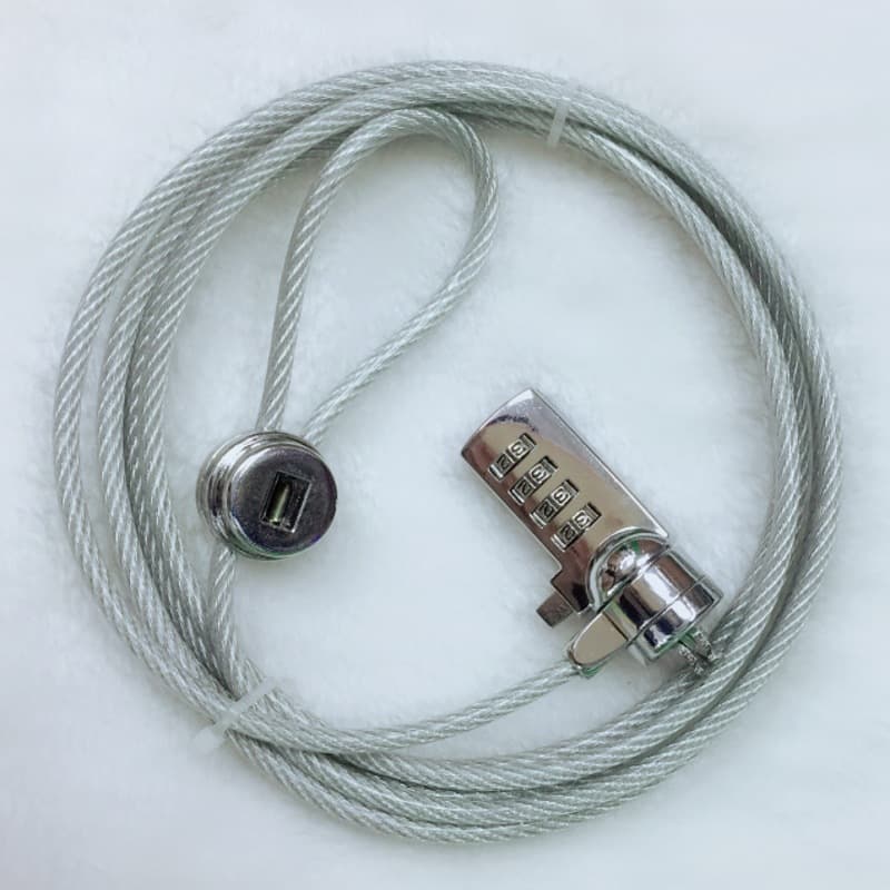 Laptop Combination Lock, 2m Computer Lock, Zinc Alloy Anti-theft Encryption Lock, Steel Cable Computer Lock