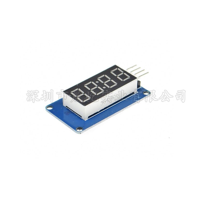 4-Digit LED Display Module, Adjustable LED Brightness, with Clock Dot, TM1637 Driver