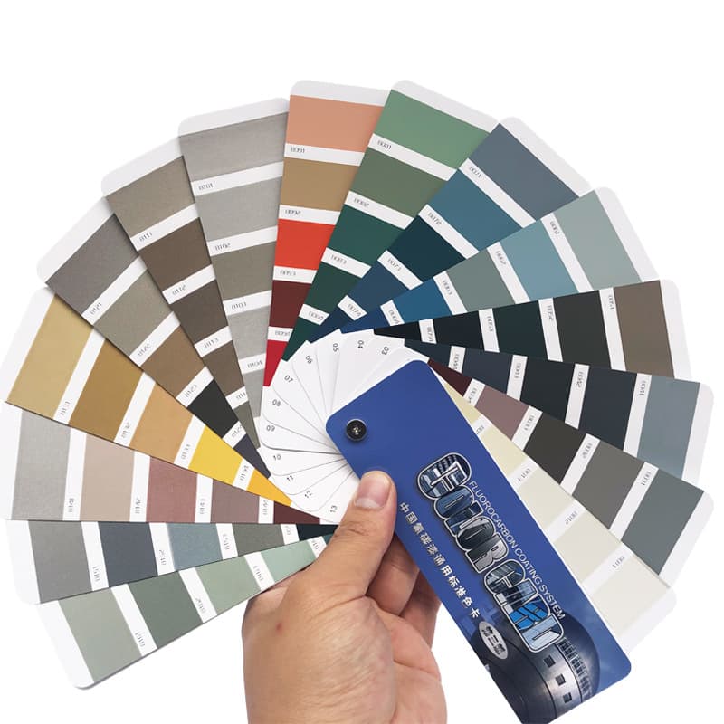 Fluorocarbon Paint Color Card - 80 Standard Metallic Paint Aluminum Color Samples for Automotive Paint Tinting