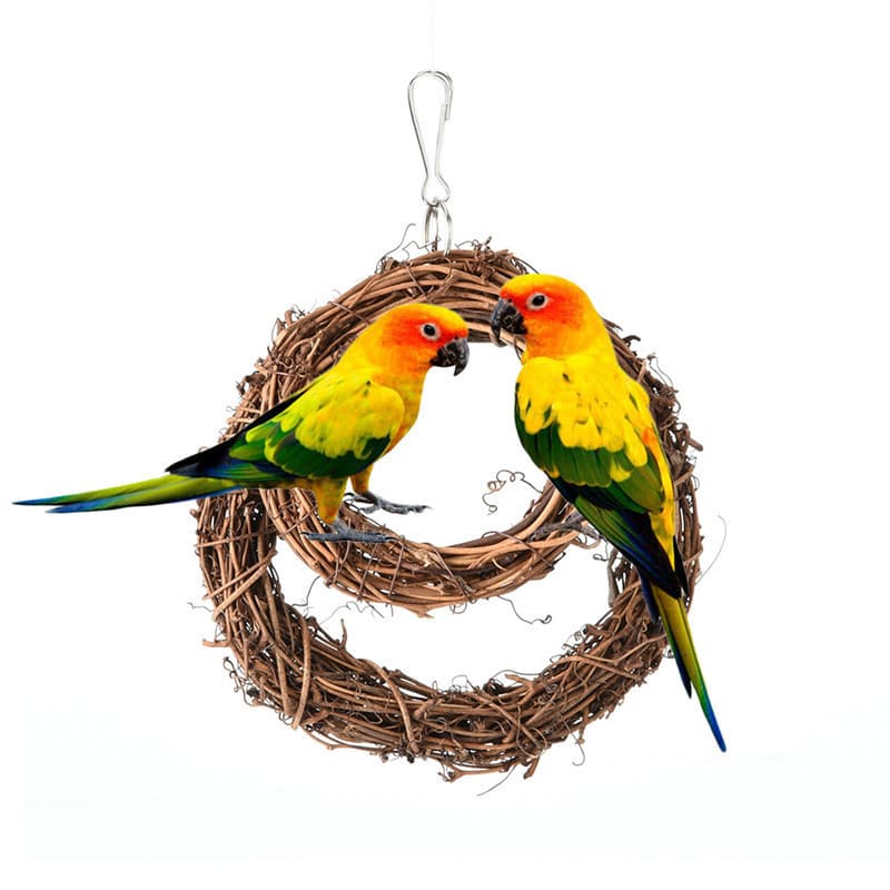Vine Ring Parakeet Cockatiel Lovebird Parrot Swing Toy