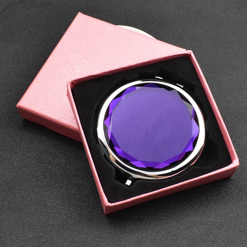 Creative multi-purpose gift makeup mirror special pink packaging box box makeup mirror powder box logo