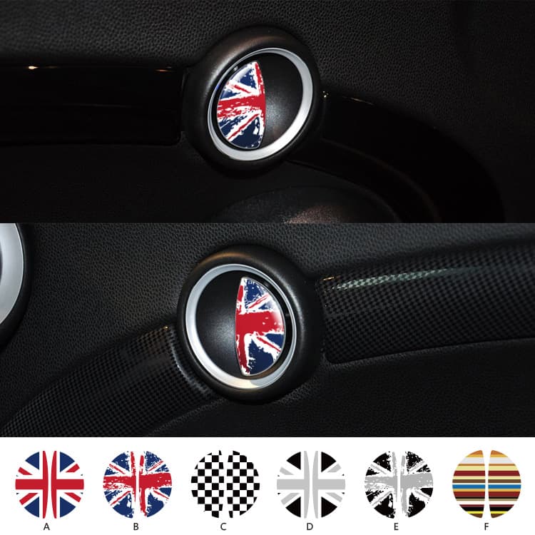 Suitable for mini car stickers, car stickers, door handles, car logos, rice flags, black and white checkered speed stickers