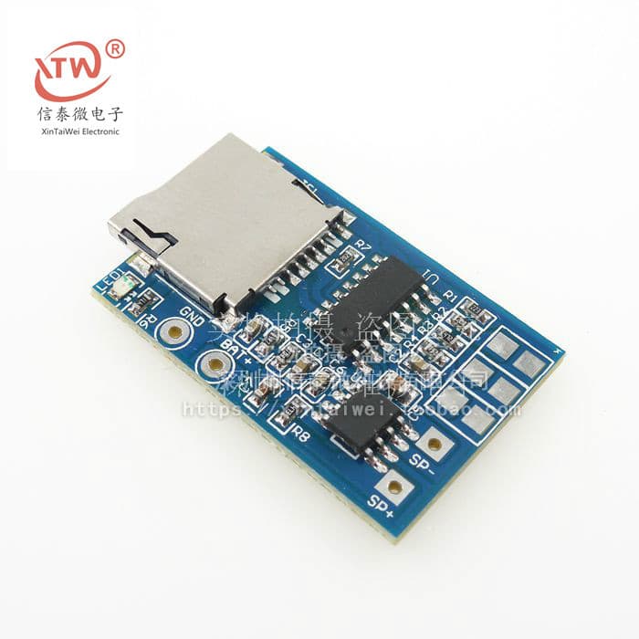 TF Card MP3 Decoder Board Decoding Module 3.7-5V Power Supply with 2W Mixed Mono Memory Player Module