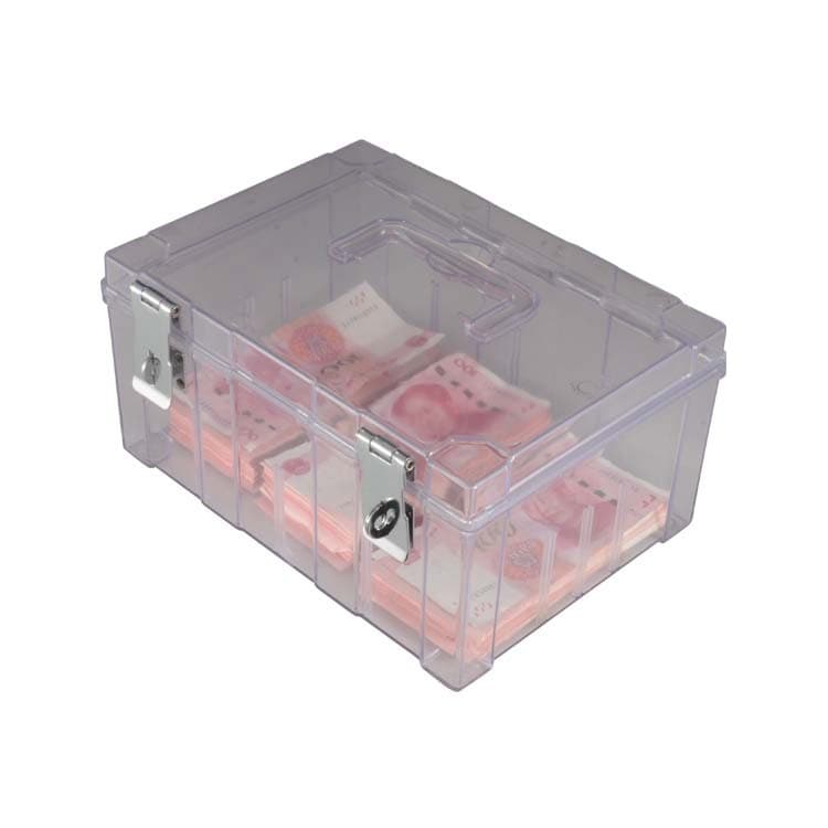 Bank-specific portable transparent seal boxes, financial seal boxes, multifunctional storage boxes, capable of holding 300k RMB.