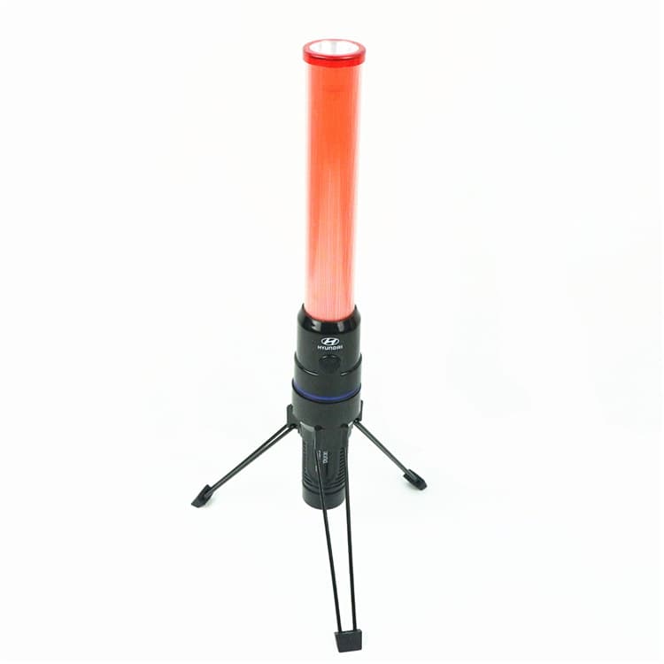 41*4cm Traffic Baton Head with Light Tail with Magnet with Tripod 40cm Long Uses 2 D-Cell Batteries