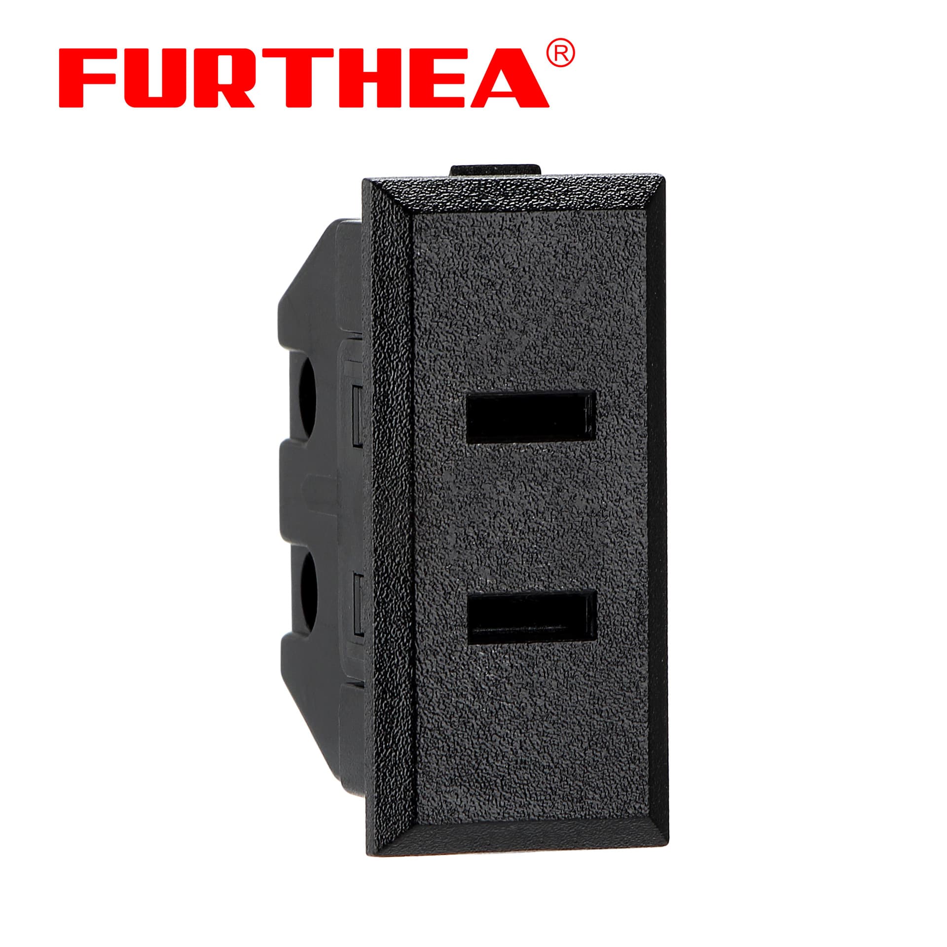 Card-Style Two-Pin Power Socket with Safety Shutter, New National Standard Small Two-Pin (Protective Door) Power Socket