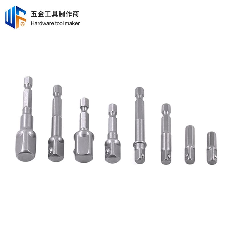 8pcs Electric socket with ball joint, convertible square head, 1/2, 1/4, 3/8 hexagonal shank socket, AD connecting rod