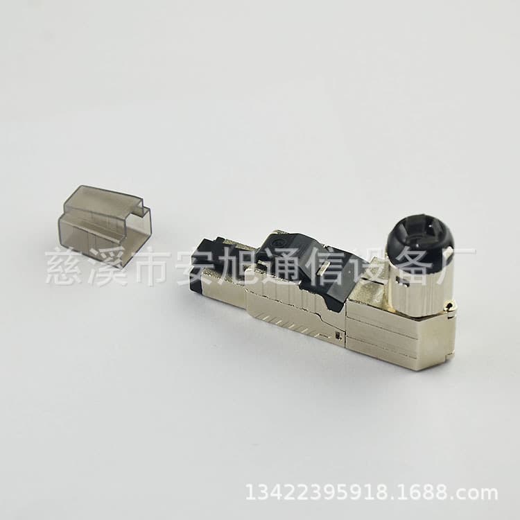 CAT.8 Tool-Less Waterproof Connector, No-Tool Crimping Connector, 90-Degree Adjustable Network Connector