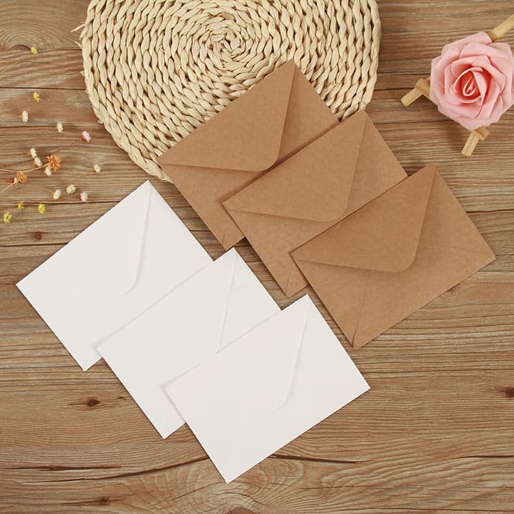 Manufacturer Wholesale Retro Kraft Paper Envelope Foil Stamping Envelope Sulfuric Paper Envelope Bag Optional Sizes Printable Text
