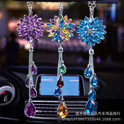 Car interior fine crystal pendants, car pendants, decorative supplies, gift packaging, drop shipping