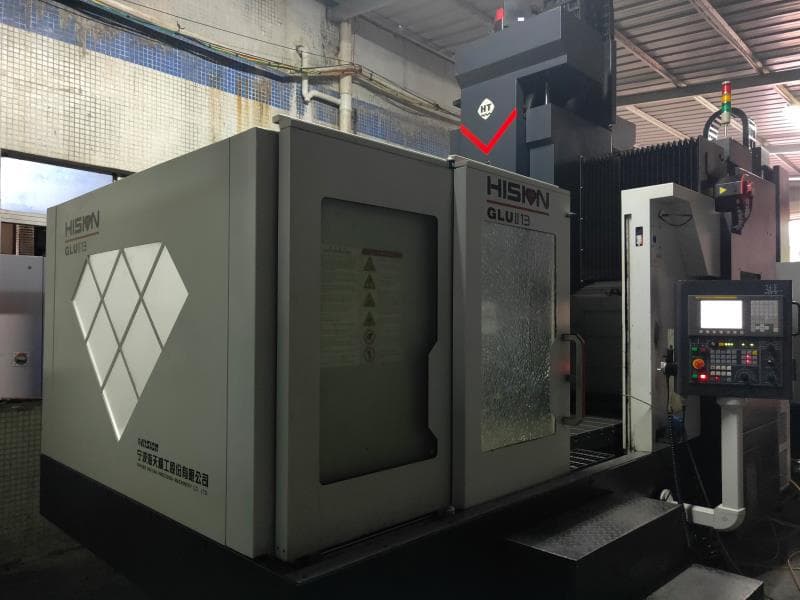 Used Haitian gantry machining center, Fanuc 0i-MF system, travel 1605x1305x705 gantry.