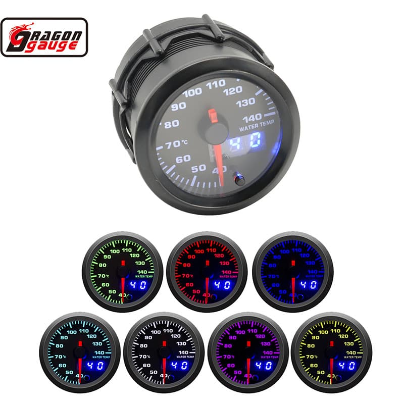 Car Motorcycle Accessories Water Temperature Gauge Thermometer High Precision Stainless Steel Durable Easy To Install