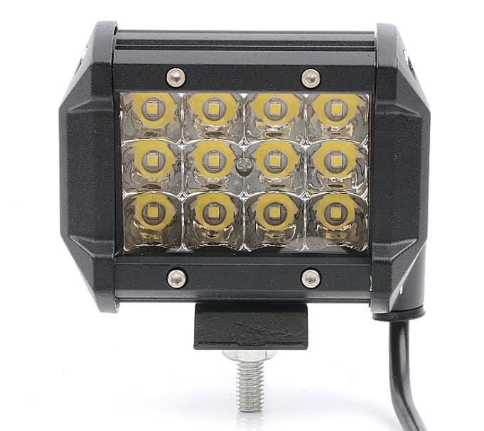 Supply of 4-inch square LED work lights with 36W LEDs for export, suitable for off-road vehicle modification.
