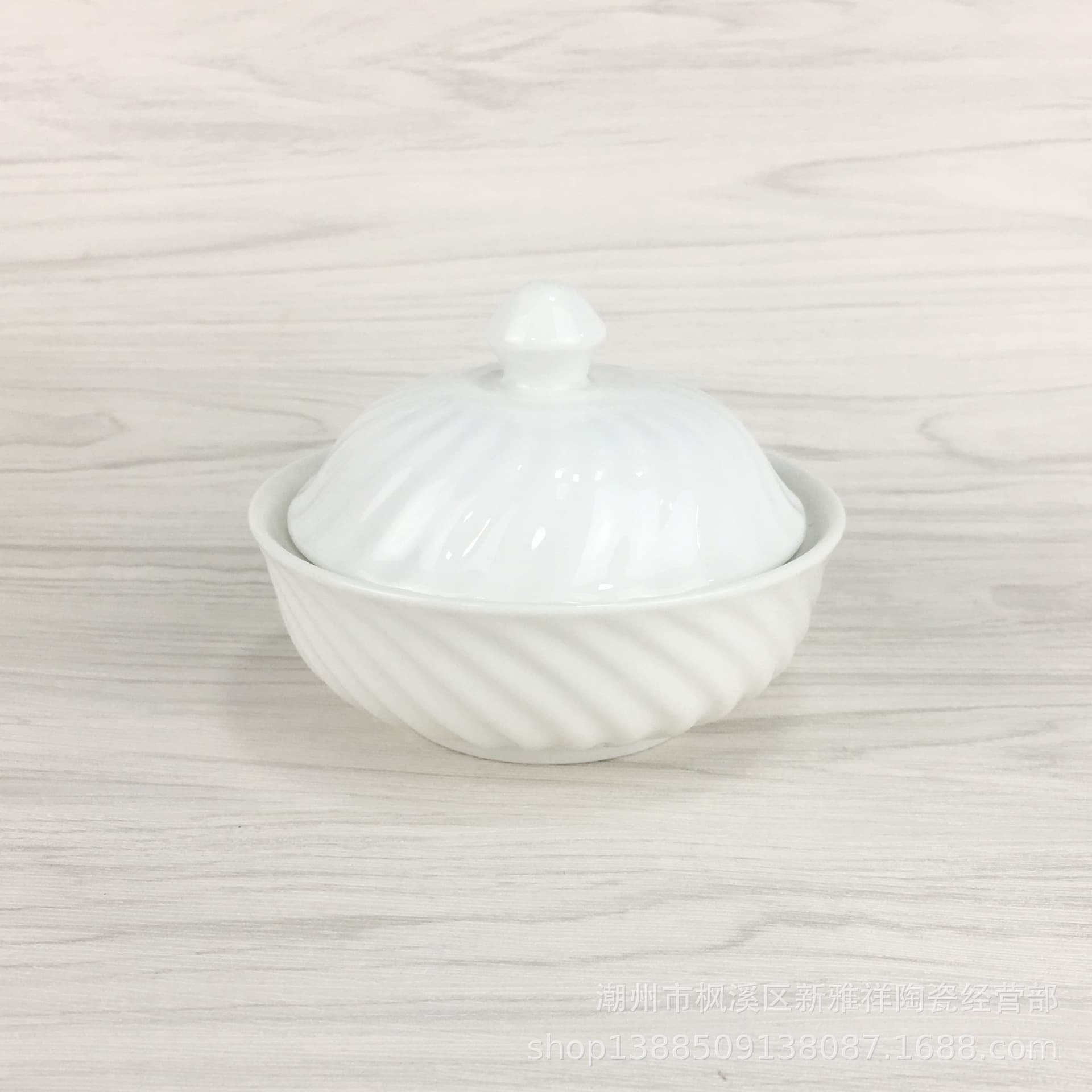 Chinese ceramic tableware, ribbed cup, water-proof soup cup, shark fin cup, dessert bowl, small soup cup, stew pot, steaming bowl