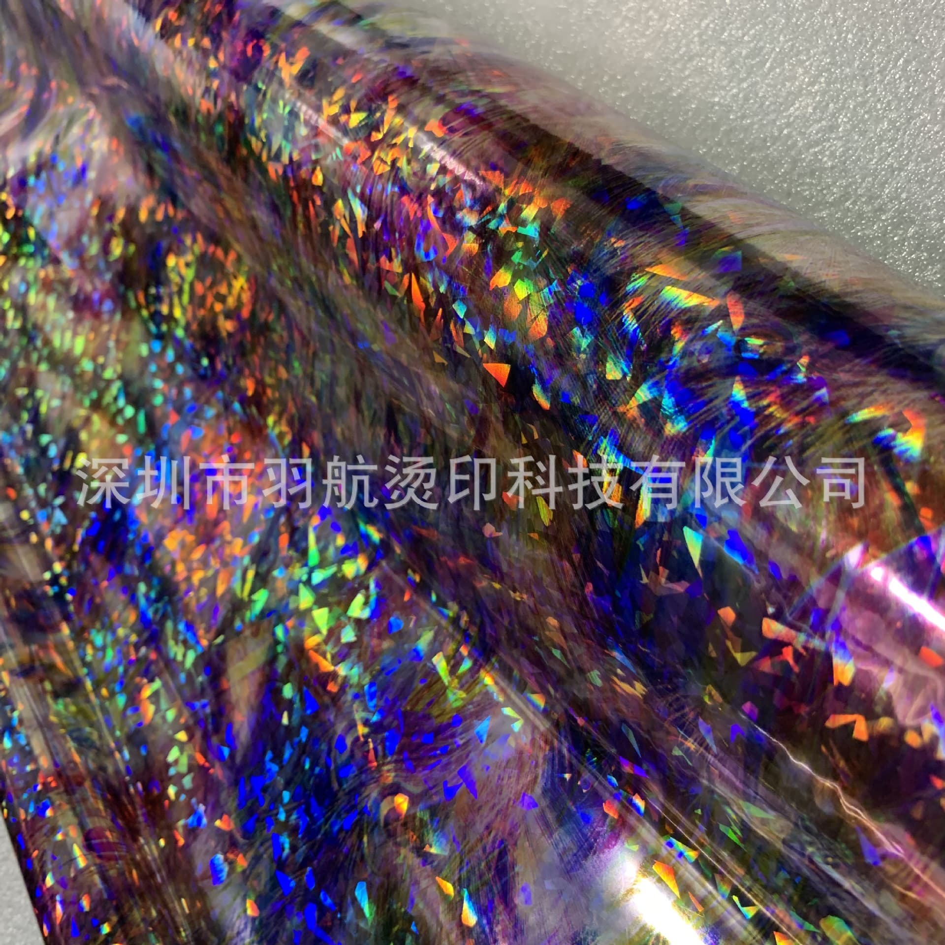 Laser Peacock Crushed Glass Hot Stamping Film Water Slide Decal Peacock Laser Crushed Glass Foil