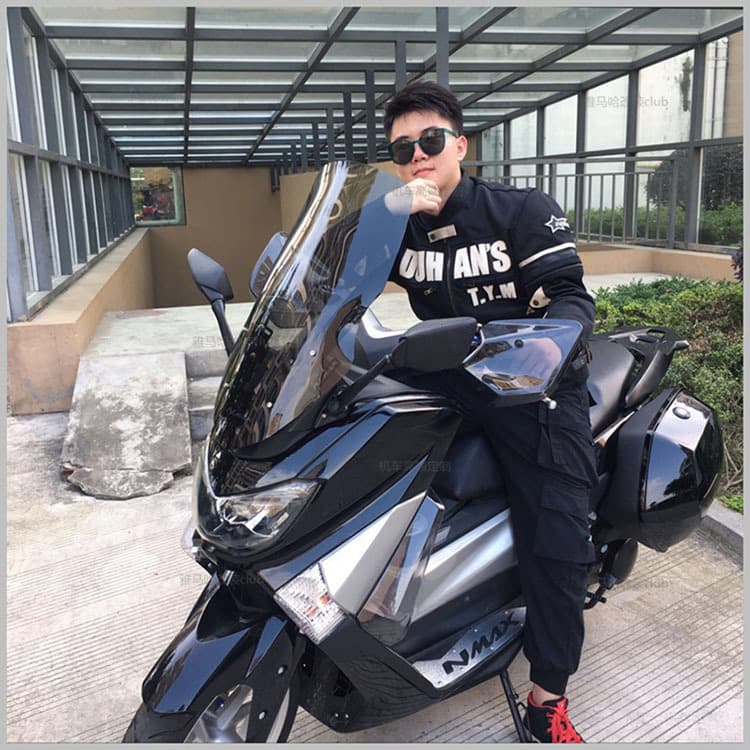 Compatible with 16-19 Yamaha Nmax155 Windshield Motorcycle Warrior 150 Raised Windshield Front Cover Deflector