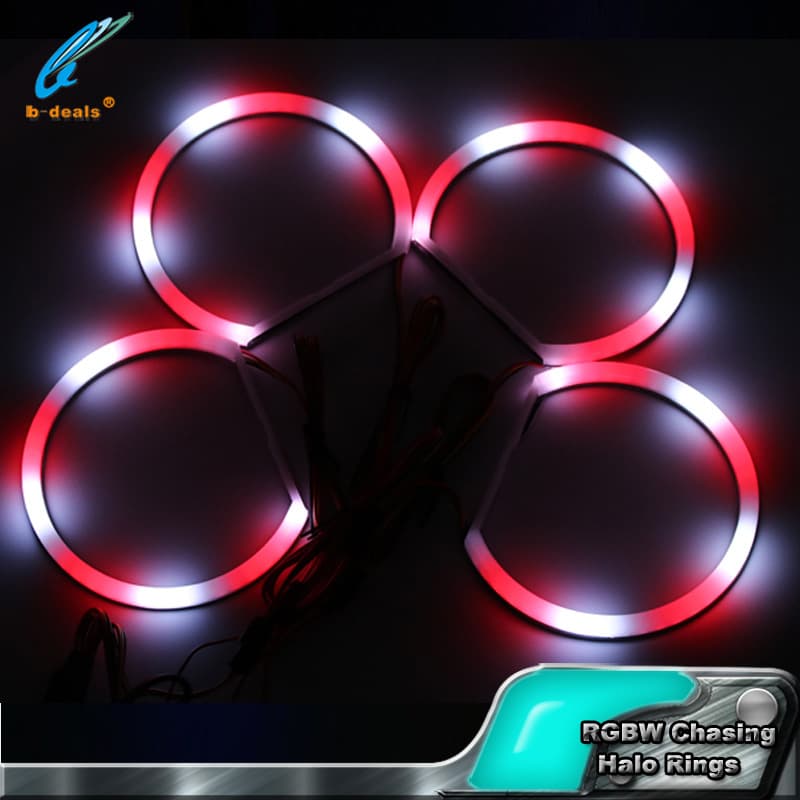 RGBW SK6812 Running Water Flowing Color Cotton Light Angel Eye Ring Kit for BMW E36 E46