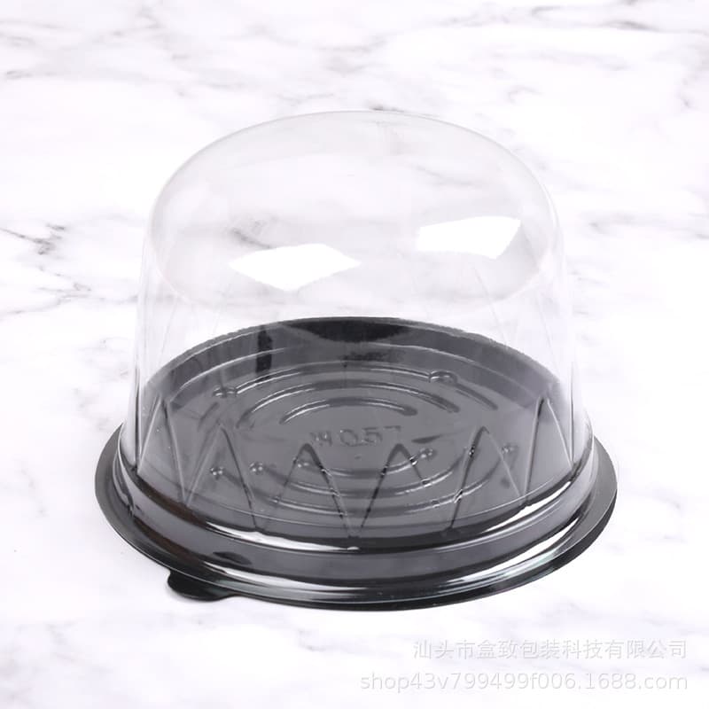 Factory Direct 3 Inch Round Cake Box Baking Children's Light Cheese Milk Cheese Cake Blister Transparent Packaging Box