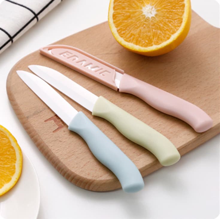 Ceramic Fruit Knife Portable Home Peeling Knife Creative Kitchen Ceramic Knife for Melons and Fruits