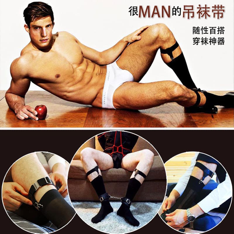 Amazon Men's Calf Garter Belt, Sock Clip Anti-Slip, Cotton Socks Stockings Calf Socks Anti-Slip Clip, Drop Shipping Available