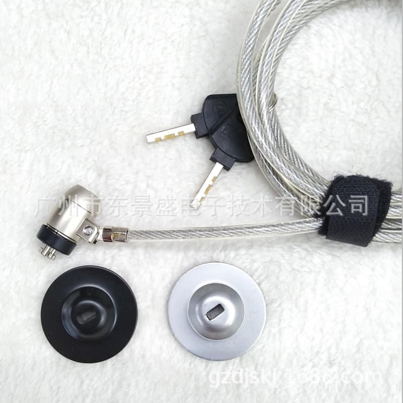 Cross-border computer lock, compatible with Lenovo laptops, universal lock, key anti-theft lock, adhesive buckle lock, 1.8 meters.