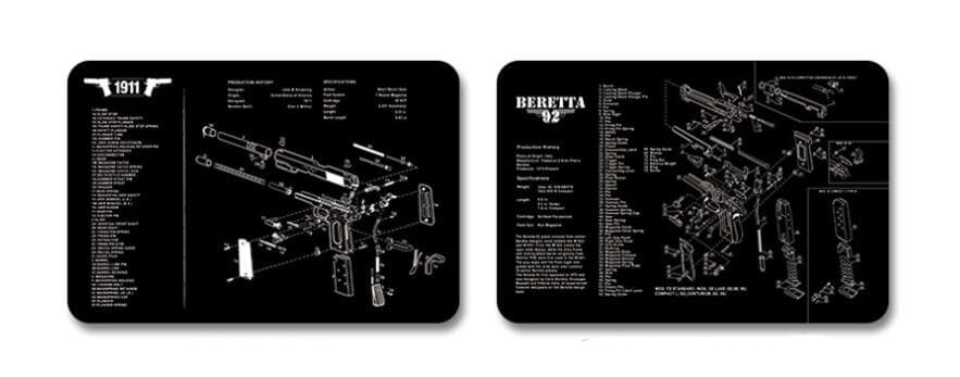 Amazon Hot Selling AR15/AK47/GLOCK1911 92 Gun Pattern Mouse Pad Decomposition Pattern Gun Pad