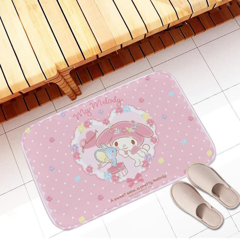 New Melody Cartoon Printed Mat Children's Carpet Flannel Sponge Absorbent PVC Bathroom Non-Slip Mat