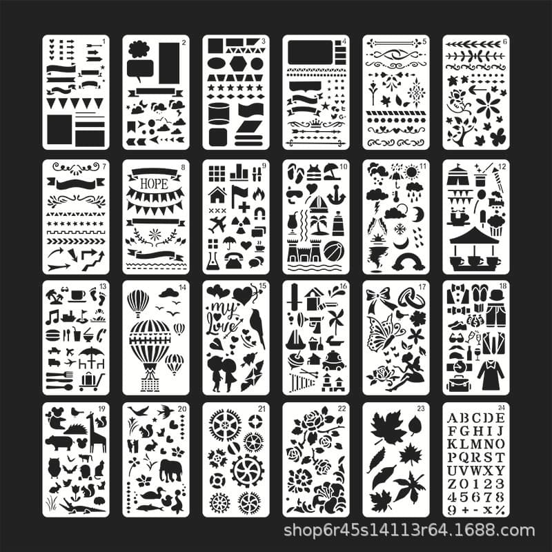 DIY Journal Templates, Themed Lace Rulers, Drawing Templates, 24 Bestselling Drawing Boards on Amazon