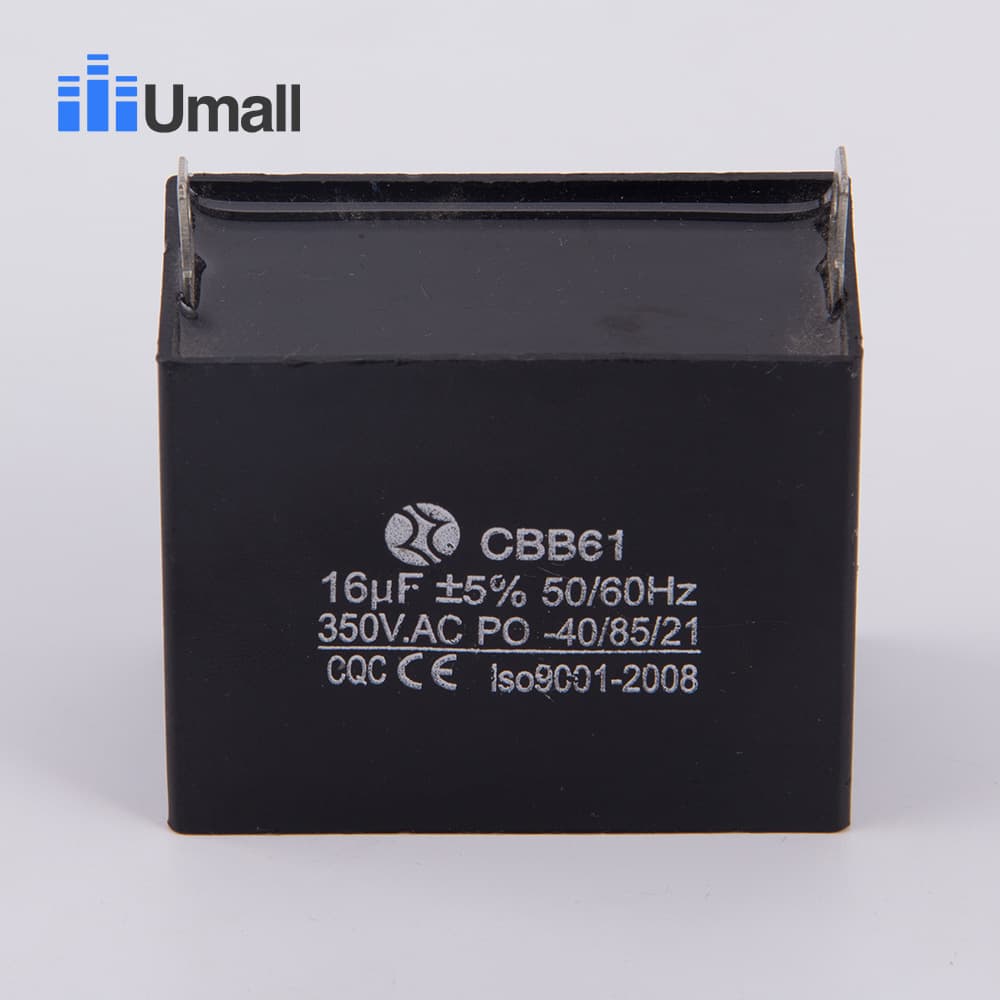 16UF CBB61 350V 450V Starting Capacitor 16μF Square Plastic with Corners