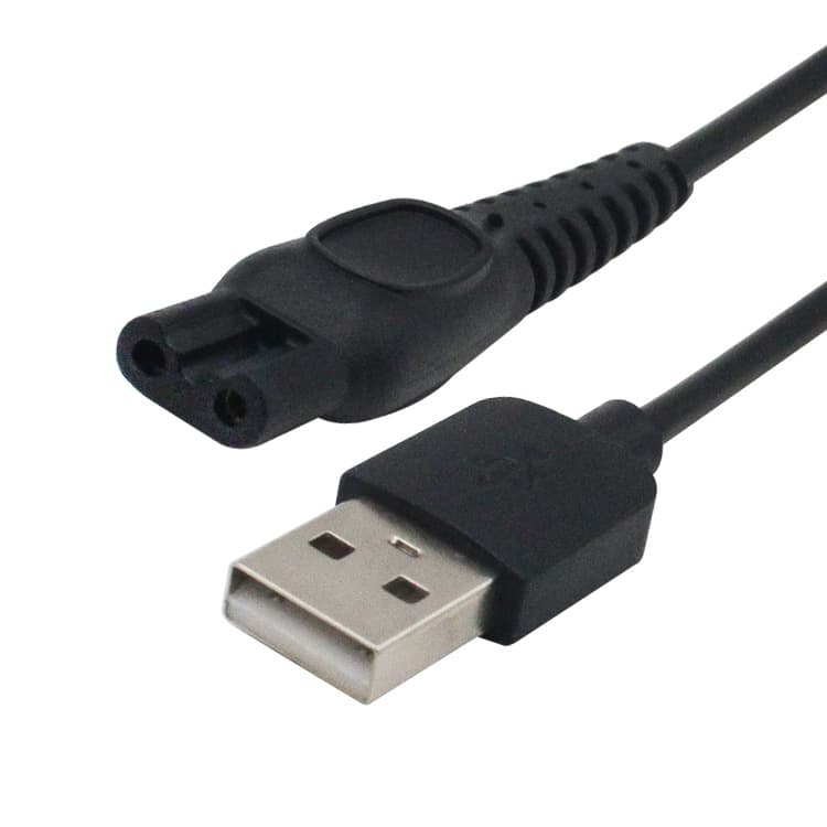 Shaver USB charging cable, shaver charging cable, razor charging cable, B-tail charging cable