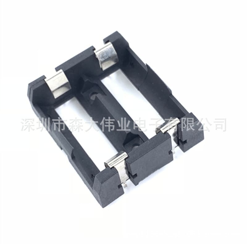 18350 Nylon Fireproof Battery Holder with Pins - Dual 18350 Battery Case, Two-Cell 18350 Holder