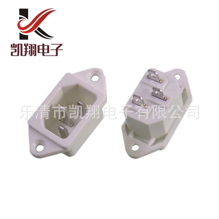 AC-04 Power Socket, Clover AC Socket, Rectangular Three-Pin Large Three-Core with Ears Male/Female Socket