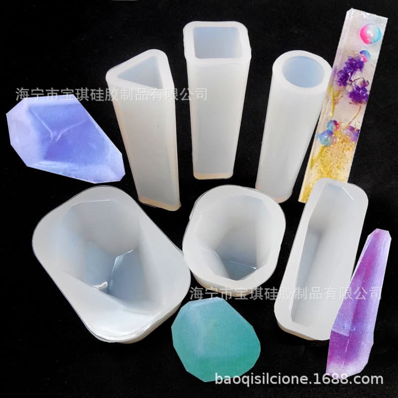 Silicone Mold for Crystal Epoxy Resin DIY Handmade Pendant, No Polishing Required, Crystal Shape