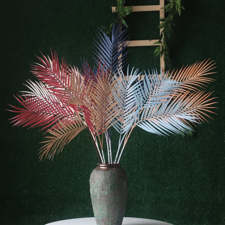 Beautiful 3-Branch Fishtail Palm Leaf Palm Tree Leaf Coconut Leaf Fishtail Leaf Needle Palm Leaf Needle Leaf Wedding Simulation Leaves