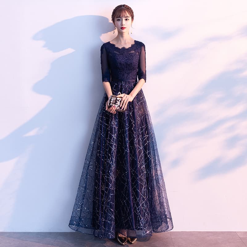 2026 new evening dress for women with aura queen long style host plus size fat mm temperament annual meeting banquet evening gift