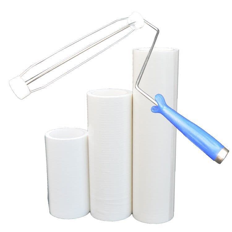 Factory direct PE adhesive dust roller industrial anti-static adhesive dust removal roller 4 6 8 10 12 inch lint roller