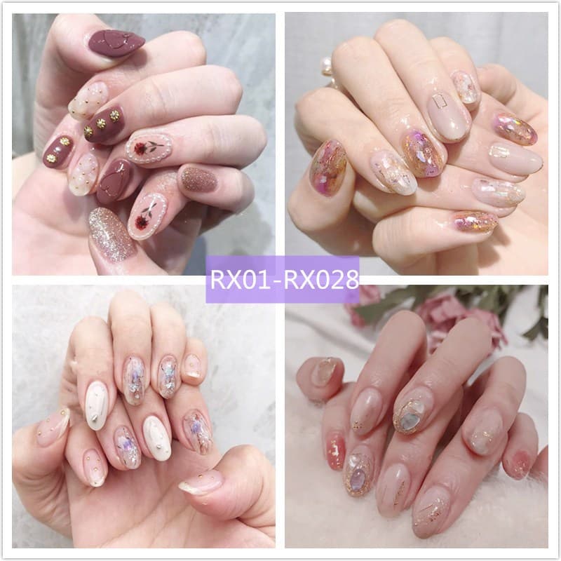 Japanese Nail Stickers Women's White Nail Stickers Removable Nail Patch