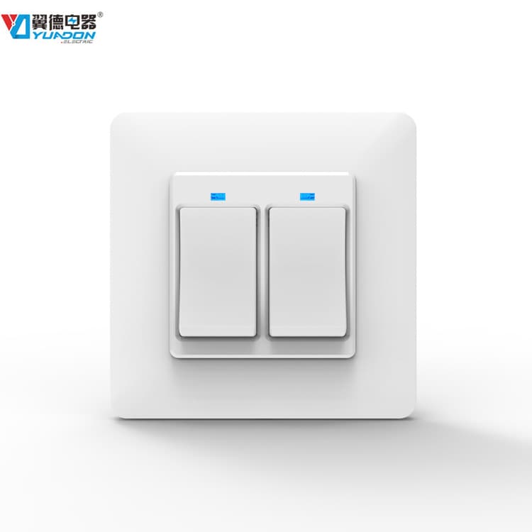 Yide New Product European Standard Remote Button Switch, European Standard WiFi Remote Control Two-Control Smart Wall Switch