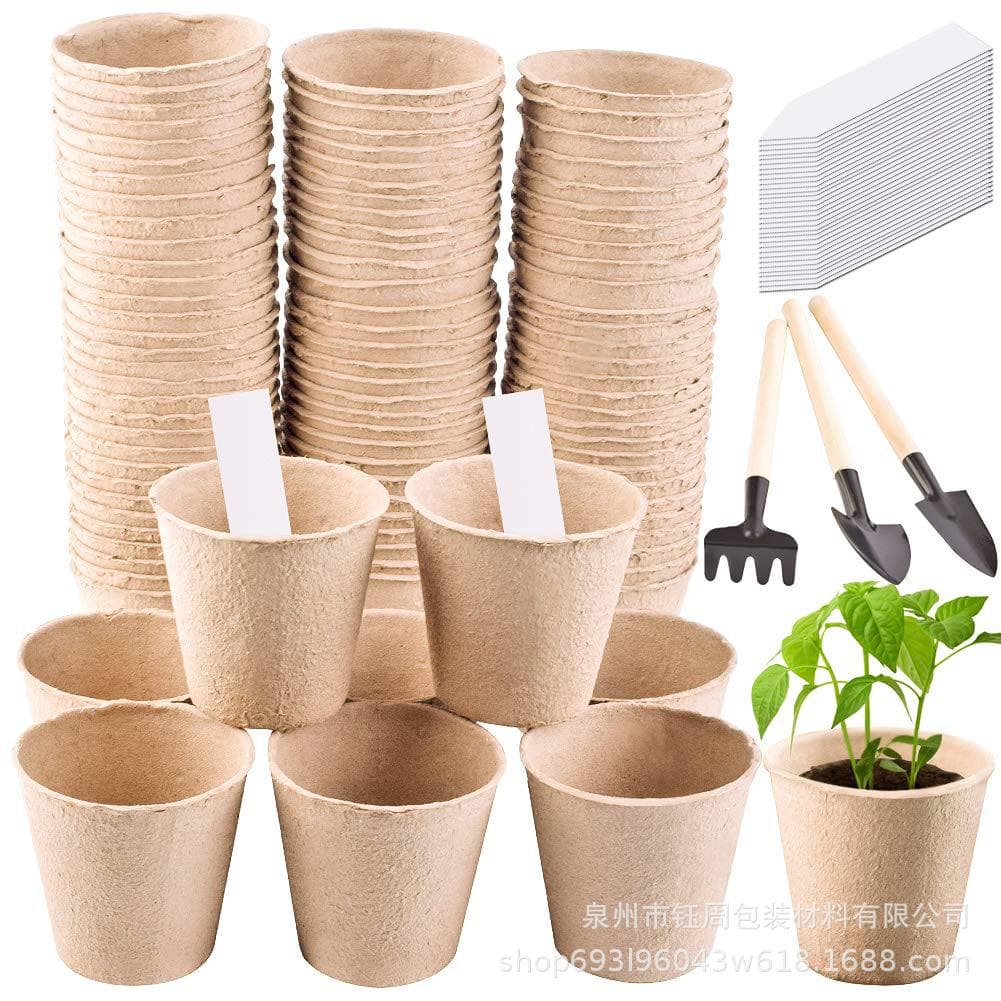 Factory direct biodegradable disposable pulp seedling cups and pots